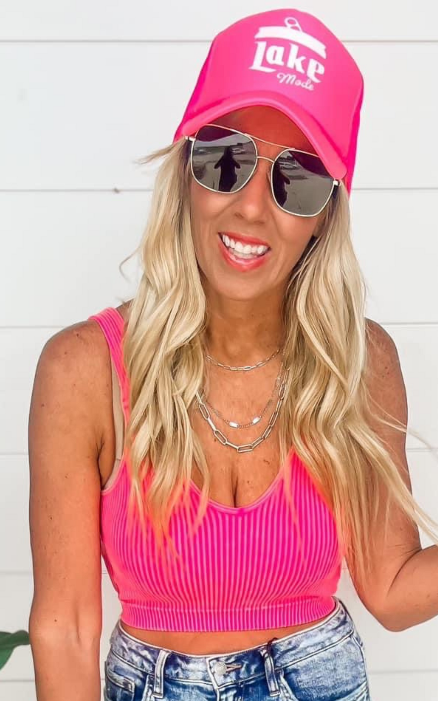 Lake Mode Neon Pink Hat