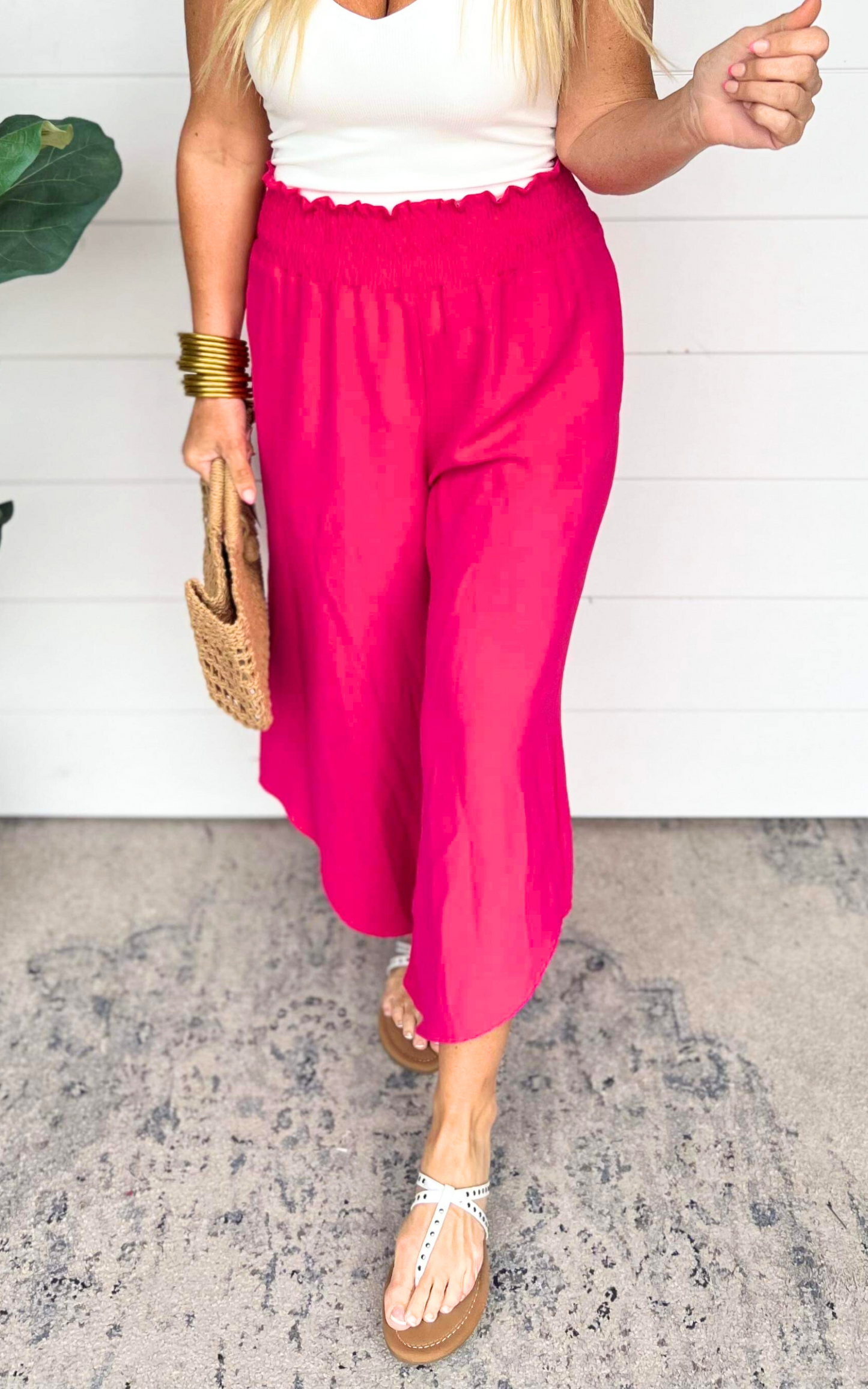 Weekend Chic Casual Wide Leg Pants