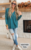 HEATHER TEAL SWEATER 