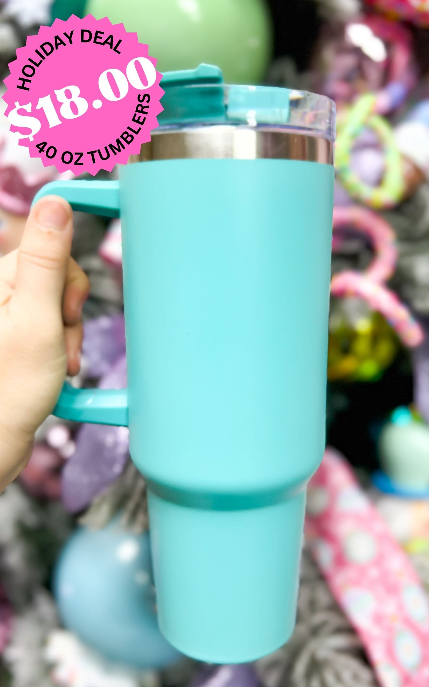 HOLIDAY DEAL:  Teal 40oz "Dupe" Tumbler