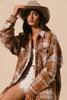 Checked Woven Frayed Dege Detail Shacket  | BIBI *LA LIVE PREORDER*