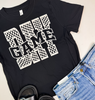 Checked Game Day Black Graphic T-shirt