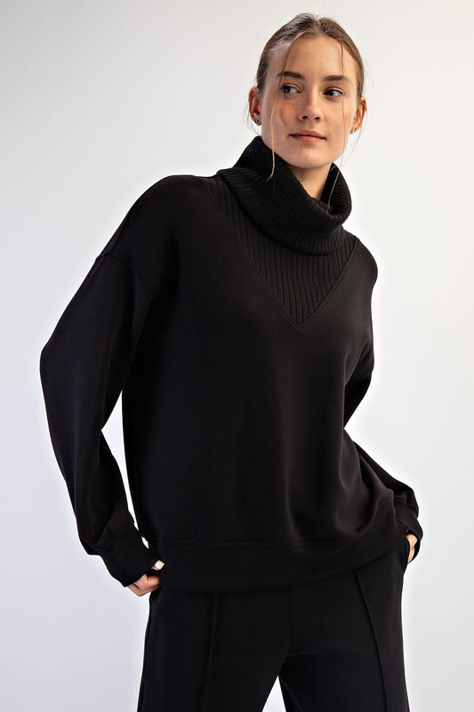 Modal Scuba Luxe V-turtleneck | RAE MODE *30A SEPT PREORDER