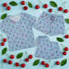 Cherry Plaid 3 Piece Pajama Set | Salty Wave