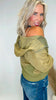 Contrast Ribbed Zip-Up Hoodie Sweatshirt Jacket (3 COLORS)