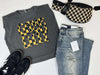 Black Gold Game Day Garment Dyed Graphic Muscle Tee