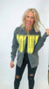IOWA State Hand Cut Sweatshirt Cardigan | Comfort Colors