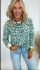 Leopard Slub Hacci Pullover Top