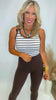 Stripe Racerback Tank Top ( 2 COLORS)