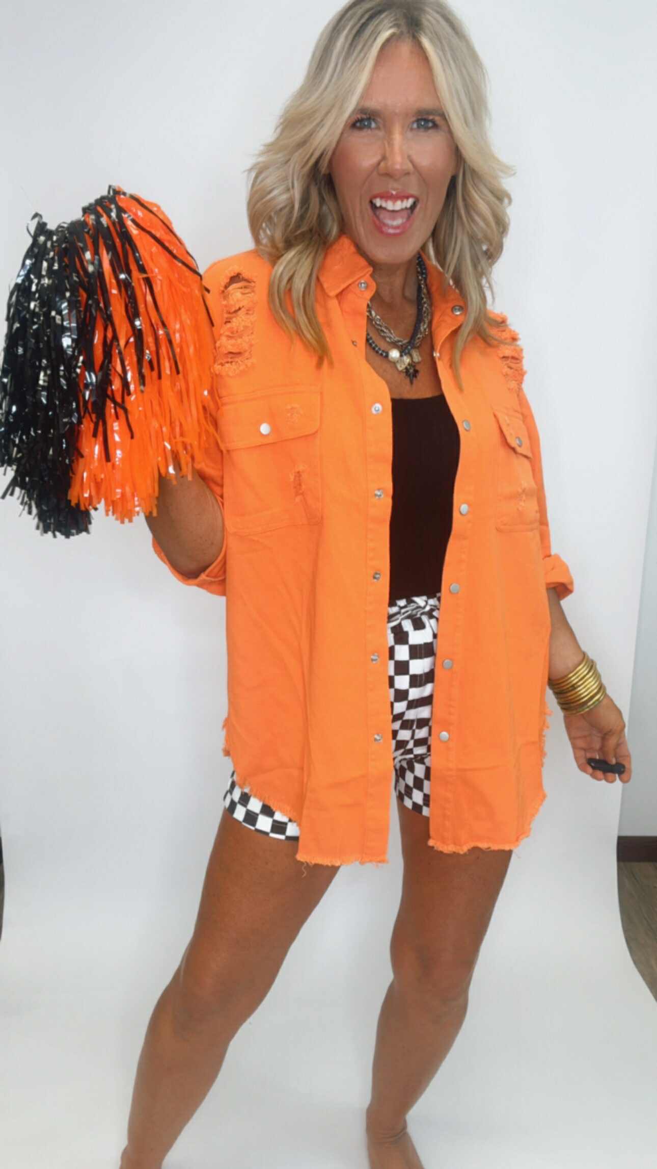 Distressed Fringed Oversize Jacket (2 COLORS)
