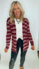 Burgundy Stripe Cardigan