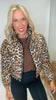 Leopard Print Bomber Puffer Jacket