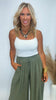Strap Rib Tank Crop Top