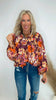 Floral Printed Mirabelle Satin Blouse (2 COLORS)