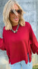 Burgundy Solid Hi-Lo Sweatshirt*
