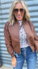 Autumn Brown Bomber Jacket