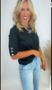 Thermal Knit With Buttoned Cuff Top