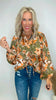 Floral Printed Mirabelle Satin Blouse (2 COLORS)