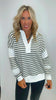 Black Stripe Loose Fit Top