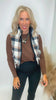 Black Full-zip Reversible Plaid Puffer Vest *DEAL*