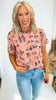 Western Lifestyle Print Short Sleeve T-shirt