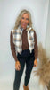 Ivory Full-zip Reversible Plaid Puffer Vest *DEAL*