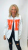 NE (Nebraska) State Hand Cut Sweatshirt Cardigan