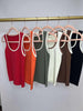 Two Tone U Neckline Seamless Tank
