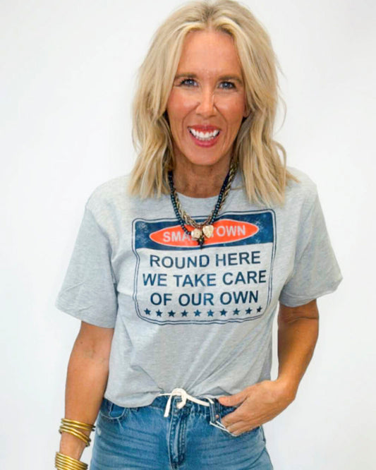 Small Town Fine Jersey Boxy Graphic Tee