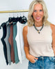 Ribbed Viscose Crew Neck Loose Fit Tank Top (6 COLORS) *DEAL*