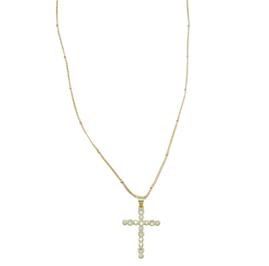 Laney Crystal Cross Necklace *30A OCTOBER LIVE PREORDER