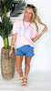 Light Pink BEACH Garment Dyed Graphic T-shirt**