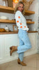 Light Wash High Rise Distressed Straight Leg Denim Jean | MICA *PREORDER