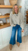 The Rory Taupe Striped Sweater