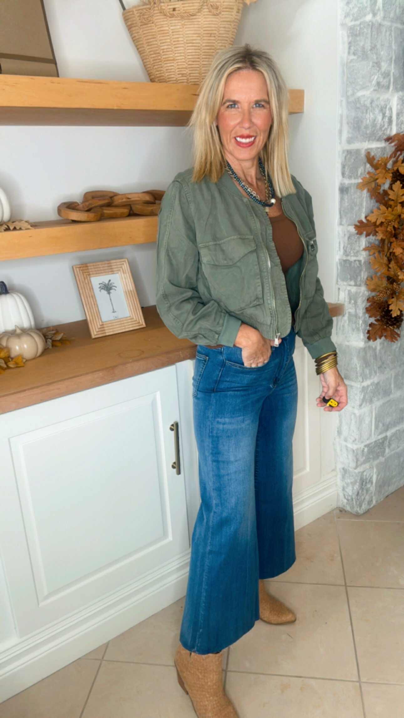 The Stella Wide Leg Crop Denim Jean