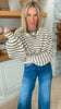 The Rory Taupe Striped Sweater