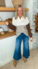 Ivory Paulina Color Block Top