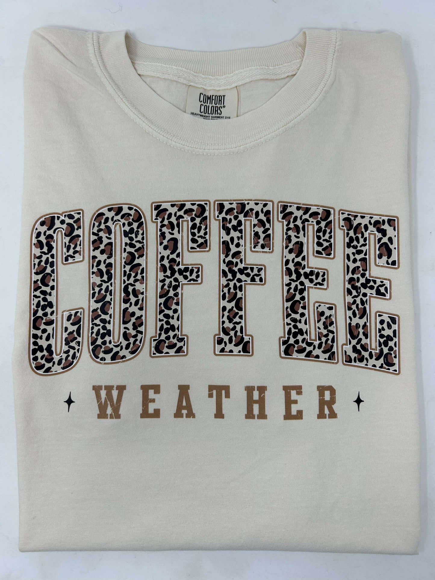 Leopard Coffee Weather Garment Graphic T-shirt