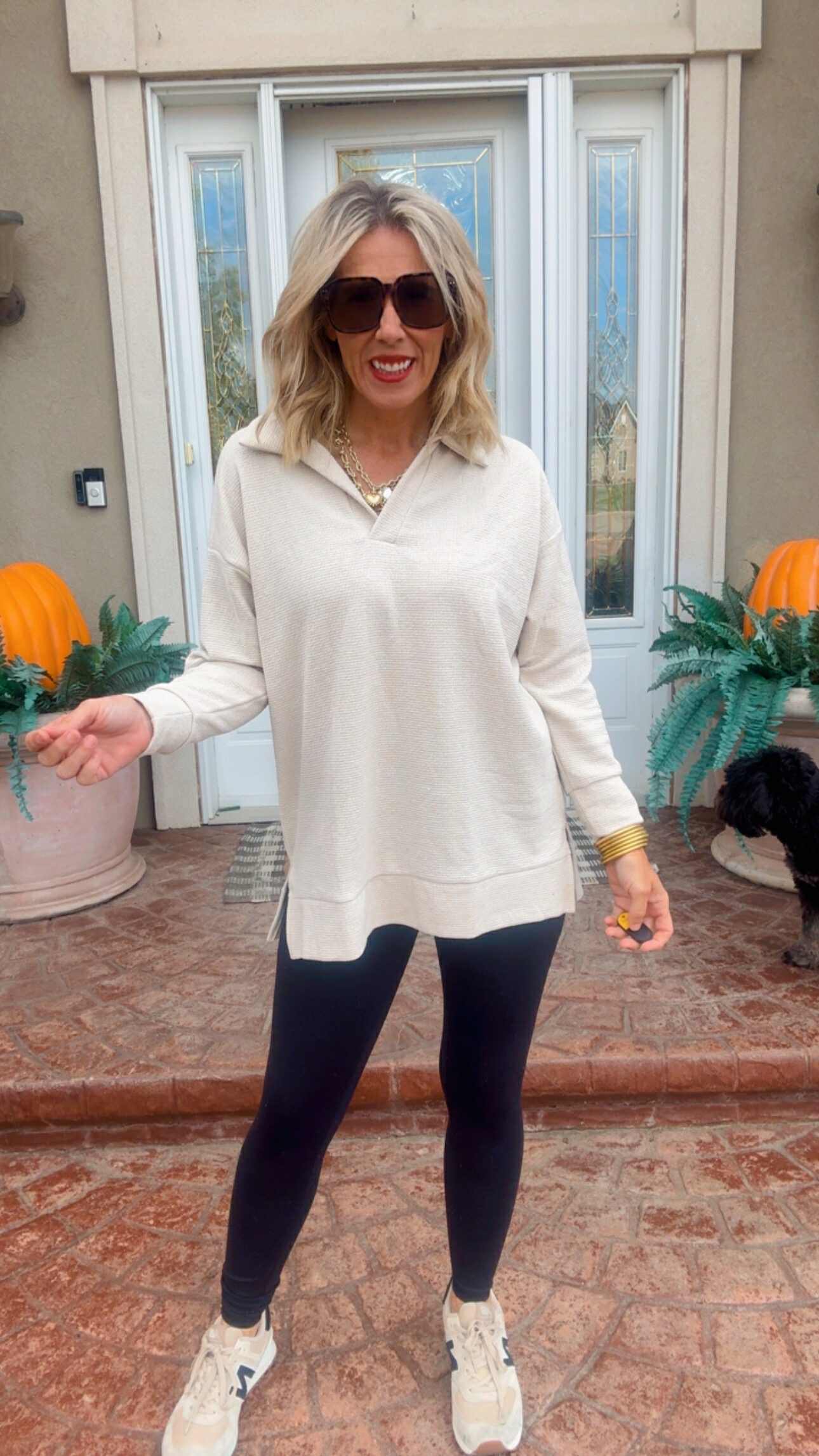 Everyday Ease Collared Tunic Top