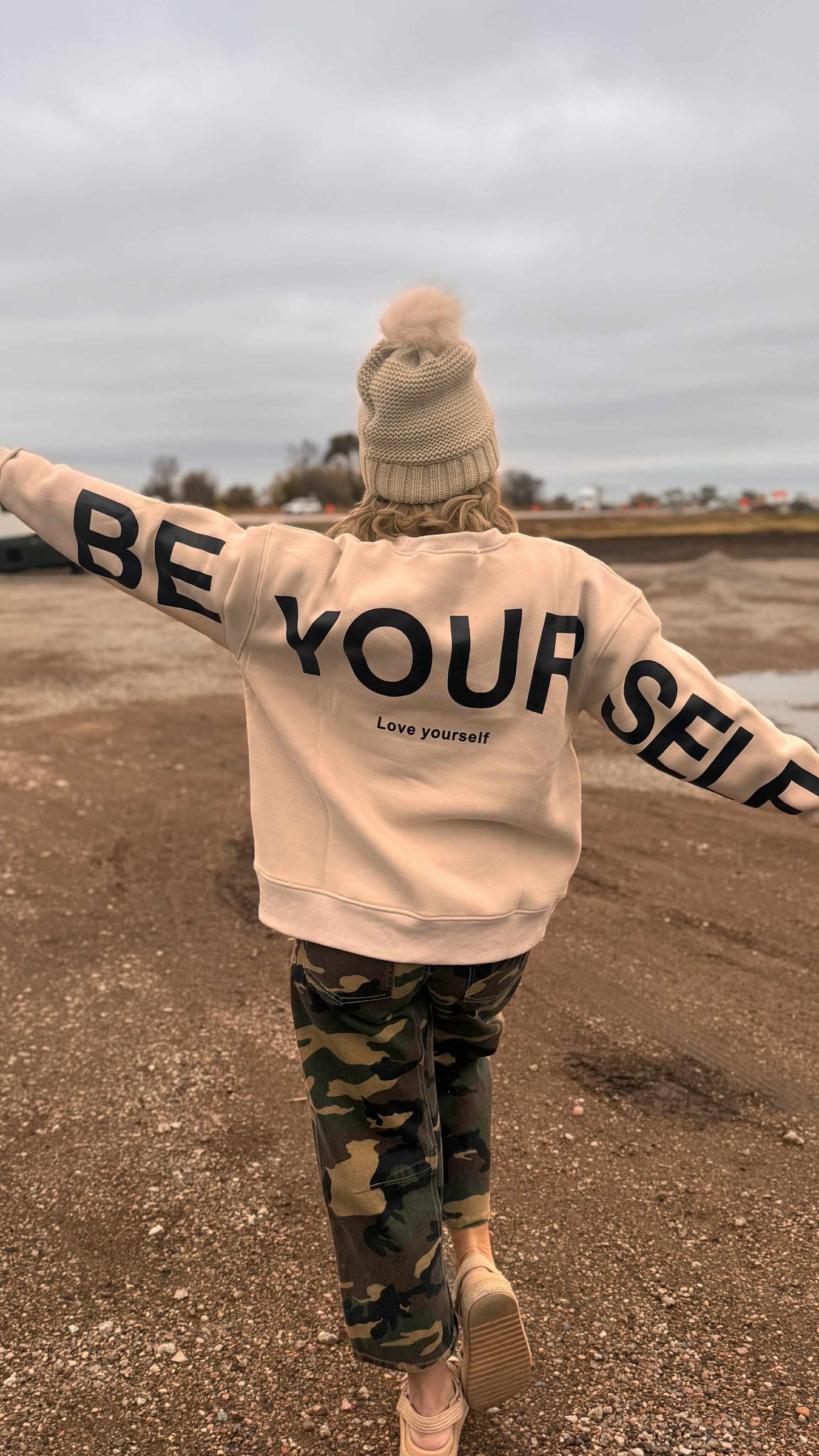 Be Yourself Oversized Sweatshirt
