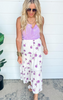 Lavender Floral Print Tiered Maxi Skirt | FINAL SALE