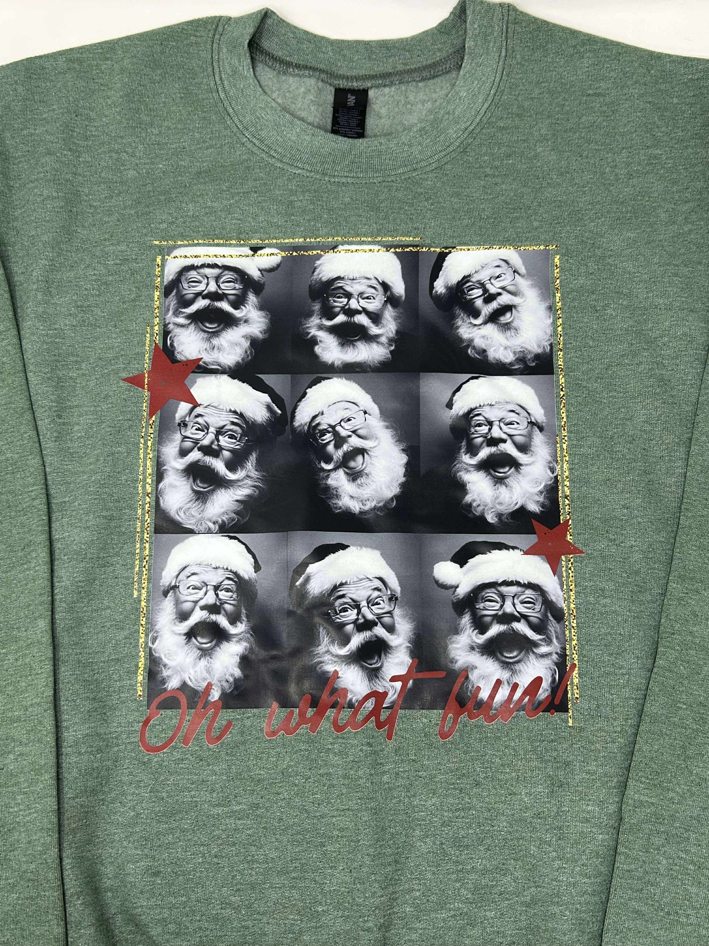 Oh What Fun Santa Crewneck Graphic Sweatshirt