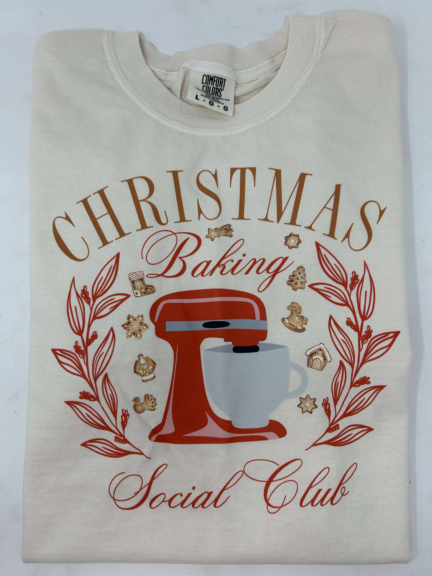 Christmas Baking Social Club Garment-Dyed Graphic T-shirt | Comfort Colors *DEAL*