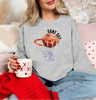 Basketball Game Day Ash Crewneck Graphic Sweatshirt