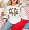 XOXO Checked White Crewneck Graphic Sweatshirt *