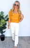 Mustard Puff Sleeve Top 