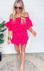 Leopard On/Off Shoulder Ruffle Romper | FINAL SALE