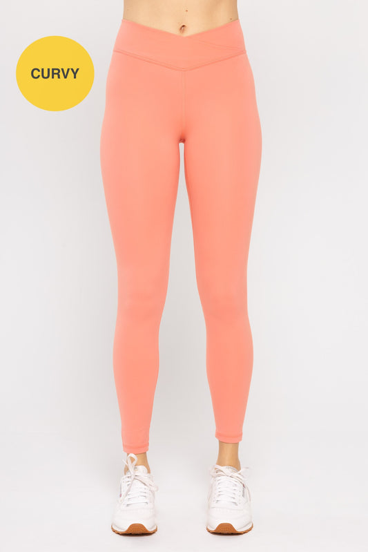 Watermelon Venice Crossover Waist Leggings |Mono B