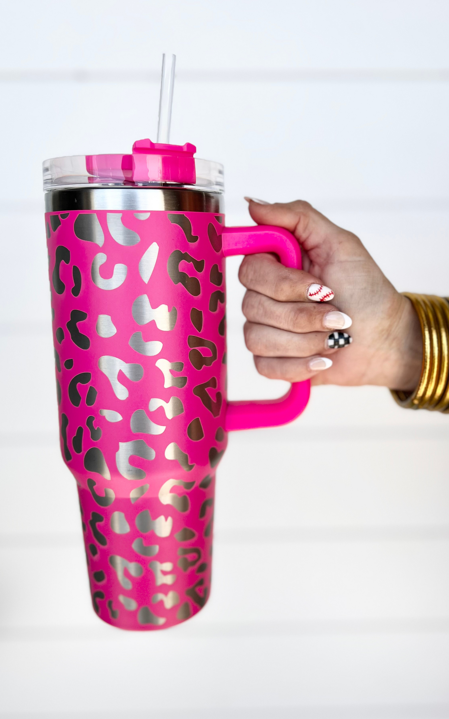 BHB Exclusive: Hot Pink Leopard 40oz Tumbler