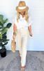 Sunday Brunch Linen Wide Leg Pants